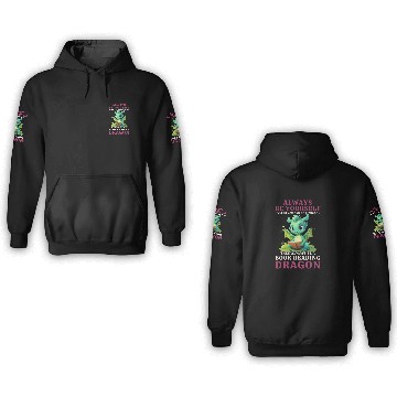 Discover "Always Be Yourself" - Book Reading Green Dragon 3D Hoodies
