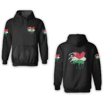 Discover I Love Free Palestine Flag 3D Hoodies