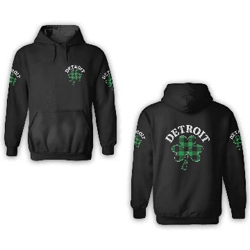 Discover Detroit Michigan Irish Shamrock St Patrick s Day 3D Hoodies