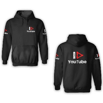 Discover I love YouTube 3D Hoodies