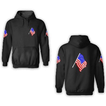 Discover Flag of USA, stars and stripes 3D Hoodies