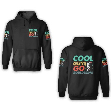 Discover Cool Guys Go Bouldering Climbing Boulder 3D Hoodies