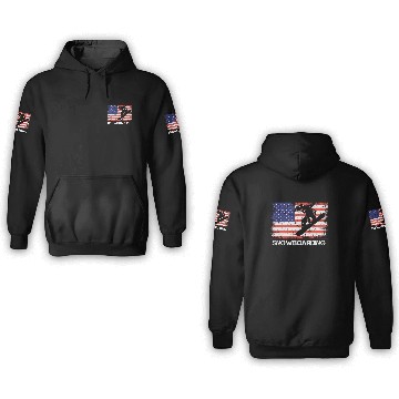 Discover America Snowboarding Stars and Stripes Snowboard 3D Hoodies