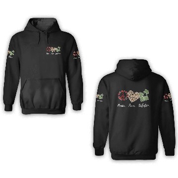 Discover Peace, Love, Solution 3D Hoodies