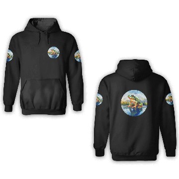 Discover Polygonal frog in the rpound 3D Hoodies