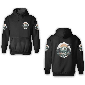 Discover Geoforest Tapestry 3D Hoodies