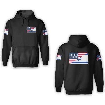 Discover Israel USA flag flags 3D Hoodies