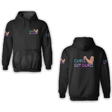 Discover CURLS GET GURLS GYM MUSCLE 3D Hoodies