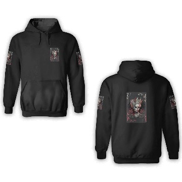 Discover Diamond Queen Gothic Poker Card Game Creepy 3D Hoodies