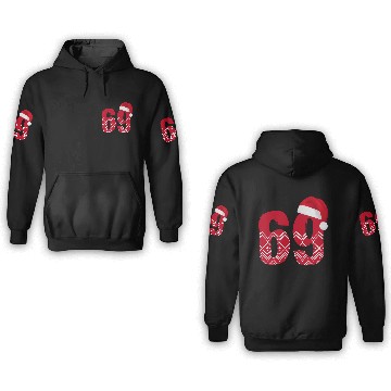 Discover Age 69 Years Old - Christmas number Sixty Nine 3D Hoodies