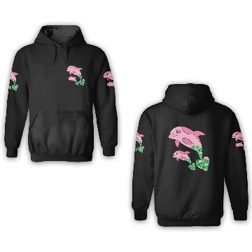 Discover The Endearing Dance of Dolphin Mom and Kid 3D Hoodies