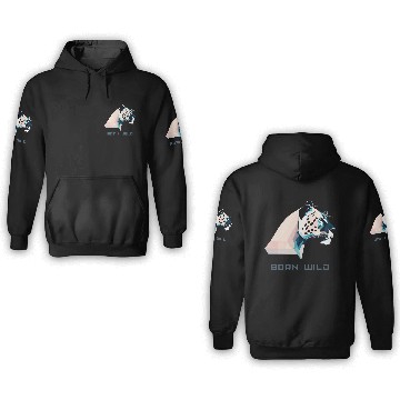 Discover Geometric Lowpoly Wildcat 3D Hoodies