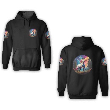Discover Majestic Rainbow Unicorn 3D Hoodies