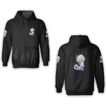 Discover Chibi storybook dragon 3D Hoodies