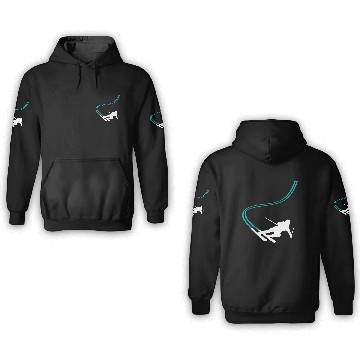 Discover Skiing Ski super fast 3D Hoodies
