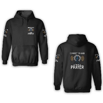 Discover Connect to God I Love Jesus Believer Worship 3D Hoodies