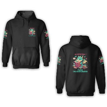 Discover bookworm Please I'm A Book Dragon, Unisex graphic 3D Hoodies