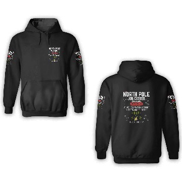 Discover North Pole Job Center Vacancy Elf Funny Christmas 3D Hoodies
