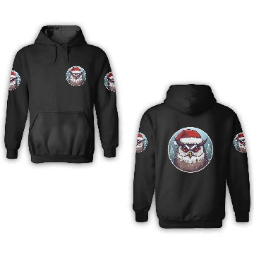 Discover Christmas owl 3D Hoodies