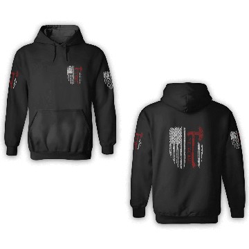 Discover Vikings Axe Valhalla US Flag 3D Hoodies Viking