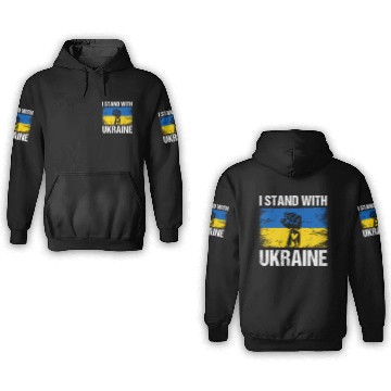 Discover Ukrainian Flag I Stand With Ukraine 3D Hoodies
