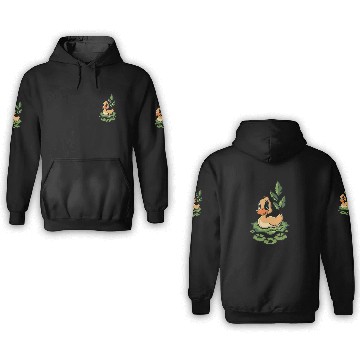 Discover cute duck swimming in a swamp 3D Hoodies