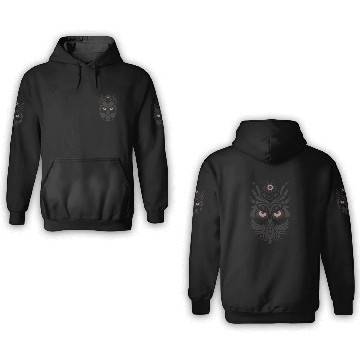 Discover Owl T Tattoo Style Design Vector 2 Colors 3D Hoodies