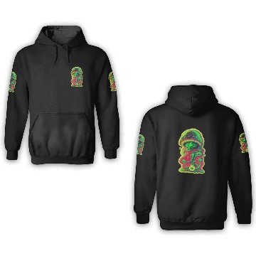 Discover Psychedelic mushroom alien 3D Hoodies