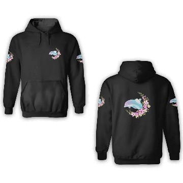 Discover Dolphin Flower Floral 3D Hoodies
