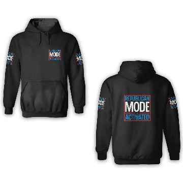 Discover Republican Mode Activated American Voter Voting 3D Hoodies