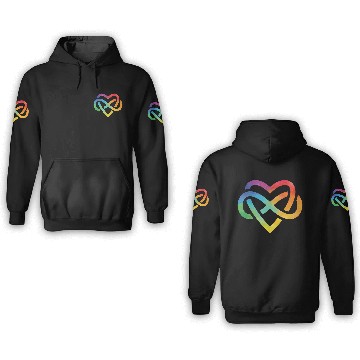 Discover Forever Loved Rainbow Pride Infinite Symbol 3D Hoodies