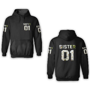 Discover COUPLE FLOWER SISTER 01 3D Hoodies