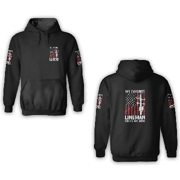 Discover Mothers day my favorite lineman 3D Hoodies