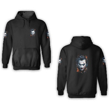 Discover Chaos in Colors: Vibrant Joker Face 3D Hoodies