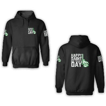Discover Happy Saint Hat Trick's Day Ice Hockey St Patricks 3D Hoodies