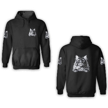Discover More Treats persian 2- Cute realistic cat drawing 3D Hoodies