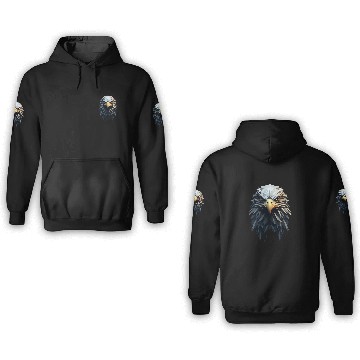 Discover Geometric Eagle Animation 3D Hoodies
