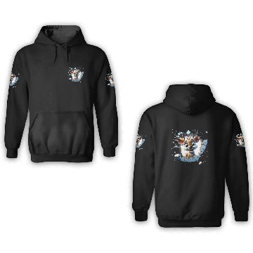 Discover 3D Peeking Santas Reindeer 3D Hoodies