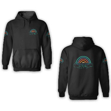 Discover Emotional Support Co-Worker Work Bestie Blue 3D Hoodies