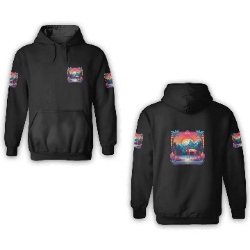 Discover Palm Pixels Paradise 3D Hoodies