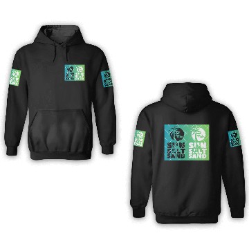 Discover Salt, Sand & Sun salt in the air 3D Hoodies