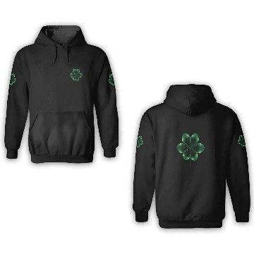 Discover St Patricks Day Shamrock Geometric Clover 3D Hoodies