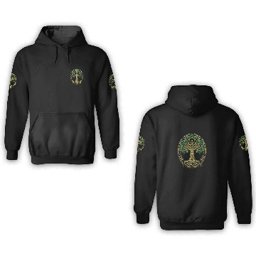Discover St Patricks Day Celtic Knot Tree Irish Gaelic 3D Hoodies