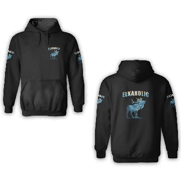 Discover Elk Hunting Elkaholic Hunters 3D Hoodies