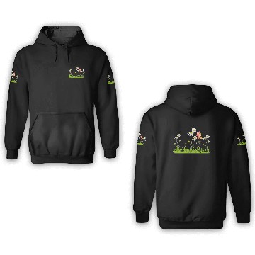 Discover Wild flowers with butterfly 3D Hoodies