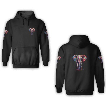 Discover Rainbow Elephant 3D Hoodies
