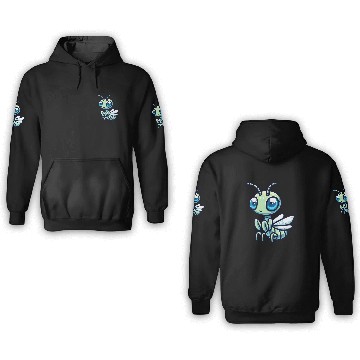 Discover Playful Mantis Cartoon 3D Hoodies
