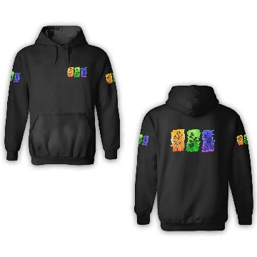 Discover Yellow Green Blue Flowers 3D Hoodies