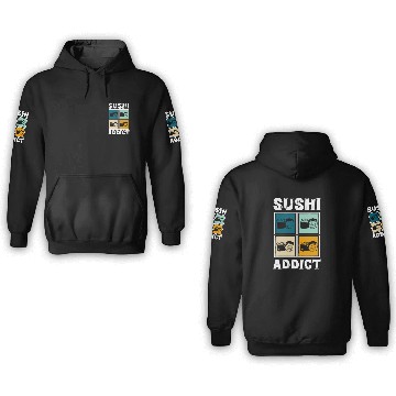 Discover Sushi Delicious Kawaii Cuisine 3D Hoodies