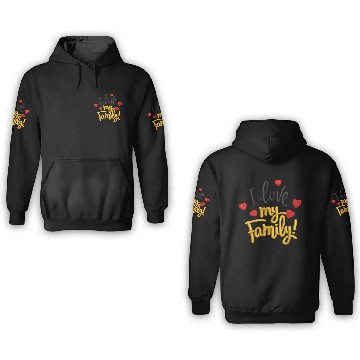 Discover I love my family 3D Hoodies